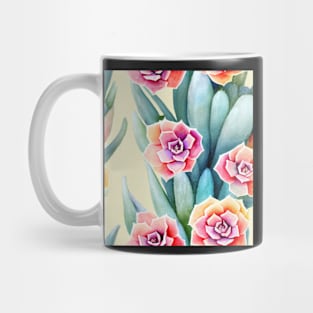 Watercolor succulent pattern Mug